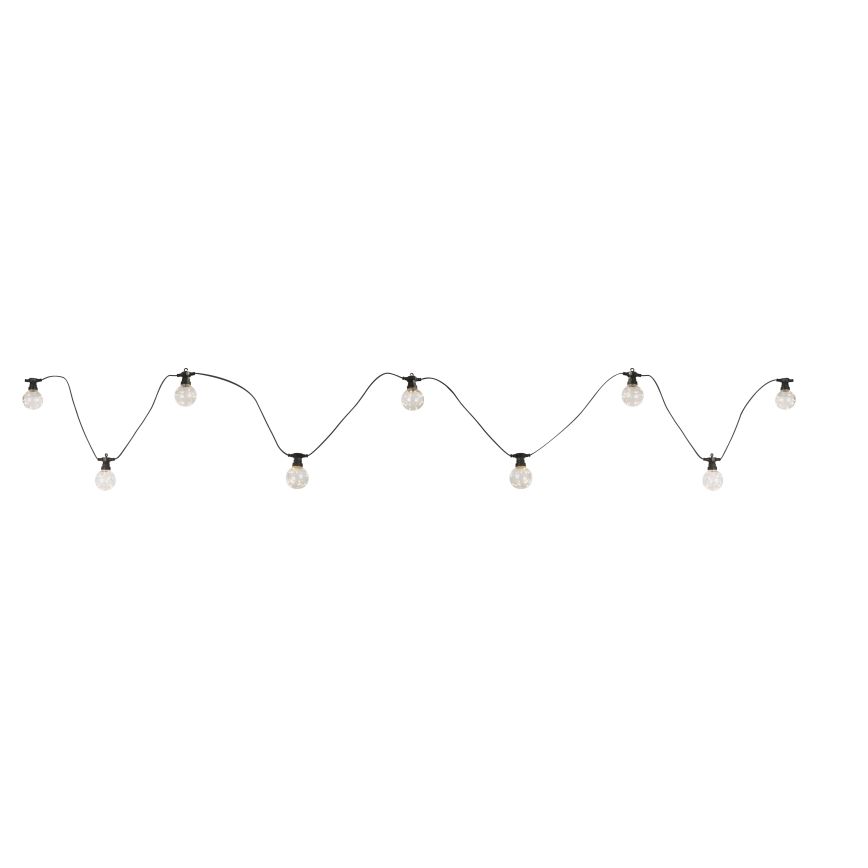Globo - LED koristeketju ulkokäyttöön 10xLED/0,27W/230V 7,5 m IP44 musta
