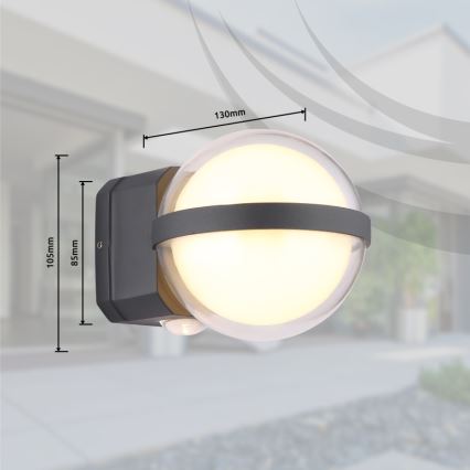 Globo - LED-ulkoseinävalaisin LED/12W/230V IP54 musta