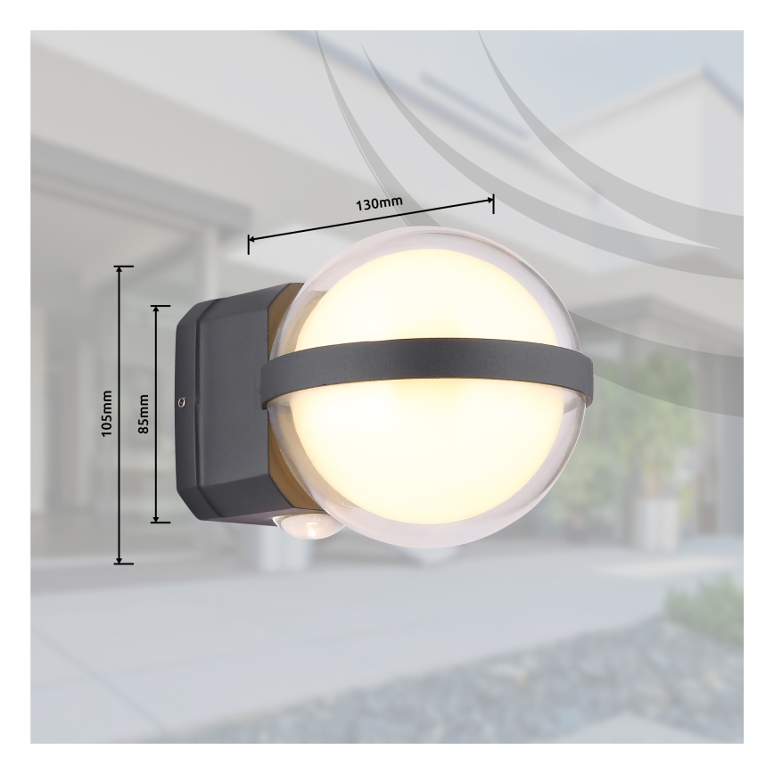 Globo - LED-ulkoseinävalaisin LED/12W/230V IP54 musta
