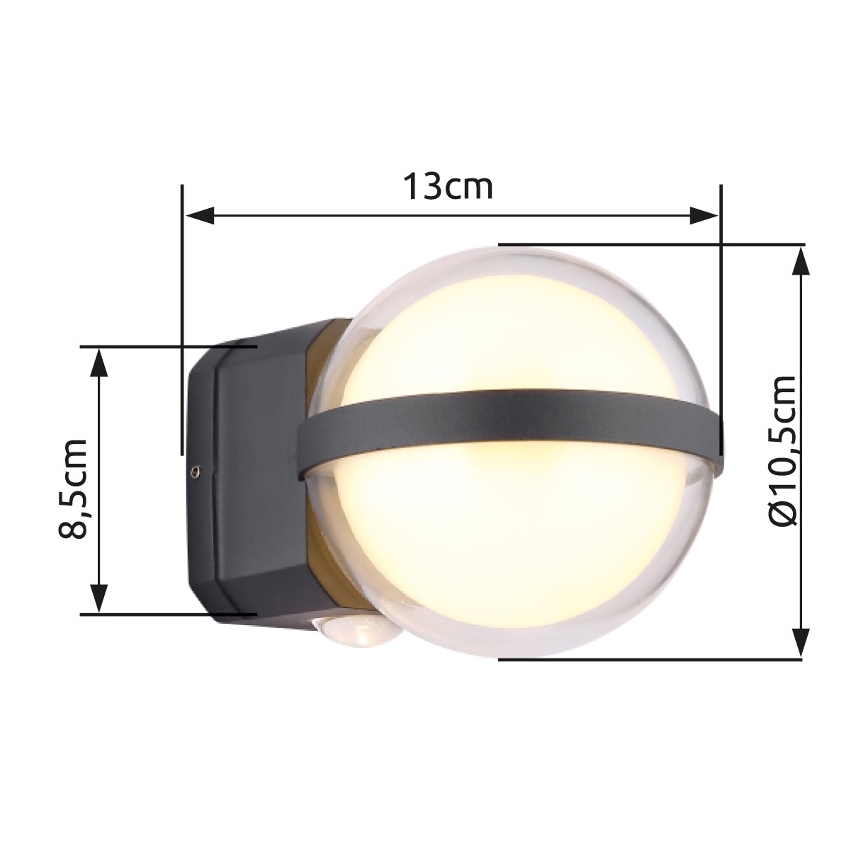 Globo - LED-ulkoseinävalaisin LED/12W/230V IP54 musta