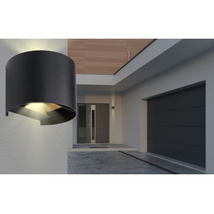 Globo - LED-ulkoseinävalaisin 2xLED/3W/230V IP44 musta