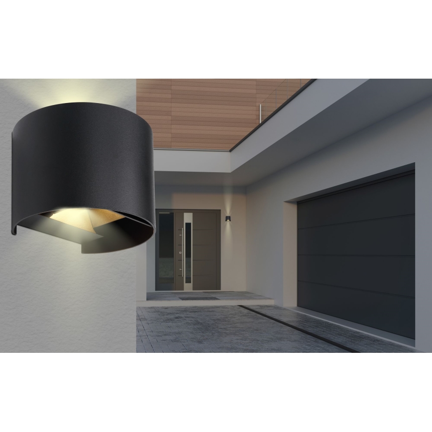 Globo - LED-ulkoseinävalaisin 2xLED/3W/230V IP44 musta