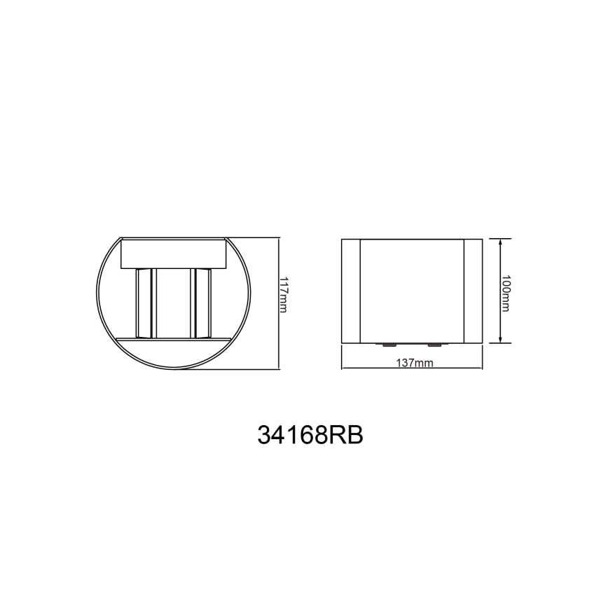 Globo - LED-ulkoseinävalaisin 2xLED/3W/230V IP44 musta