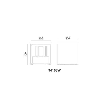 Globo - LED-ulkoseinävalaisin 2xLED/3W/230V IP44 ruskea
