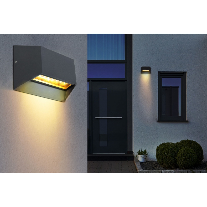 Globo - LED-ulkoseinävalaisin LED/7W/230V IP54 antrasiitti