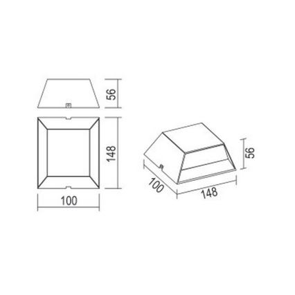 Globo - LED-ulkoseinävalaisin LED/7W/230V IP54 antrasiitti