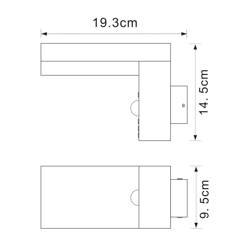 Globo - LED-ulkoseinävalaisin anturilla LED/9,5W/230V IP44