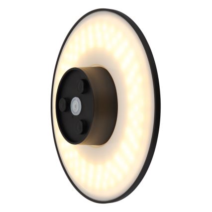 Globo - LED-ulkoseinävalaisin LED/15W/230V 3000/4000/6000K halkaisija 25,2 cm IP44 musta