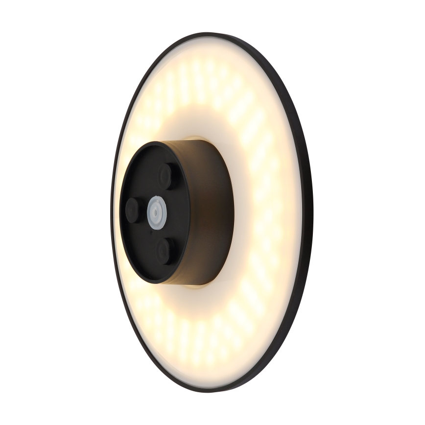 Globo - LED-ulkoseinävalaisin LED/15W/230V 3000/4000/6000K halkaisija 25,2 cm IP44 musta