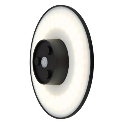Globo - LED-ulkoseinävalaisin LED/15W/230V 3000/4000/6000K halkaisija 25,2 cm IP44 musta