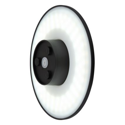 Globo - LED-ulkoseinävalaisin LED/15W/230V 3000/4000/6000K halkaisija 25,2 cm IP44 musta