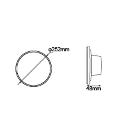 Globo - LED-ulkoseinävalaisin LED/15W/230V 3000/4000/6000K halkaisija 25,2 cm IP44 musta