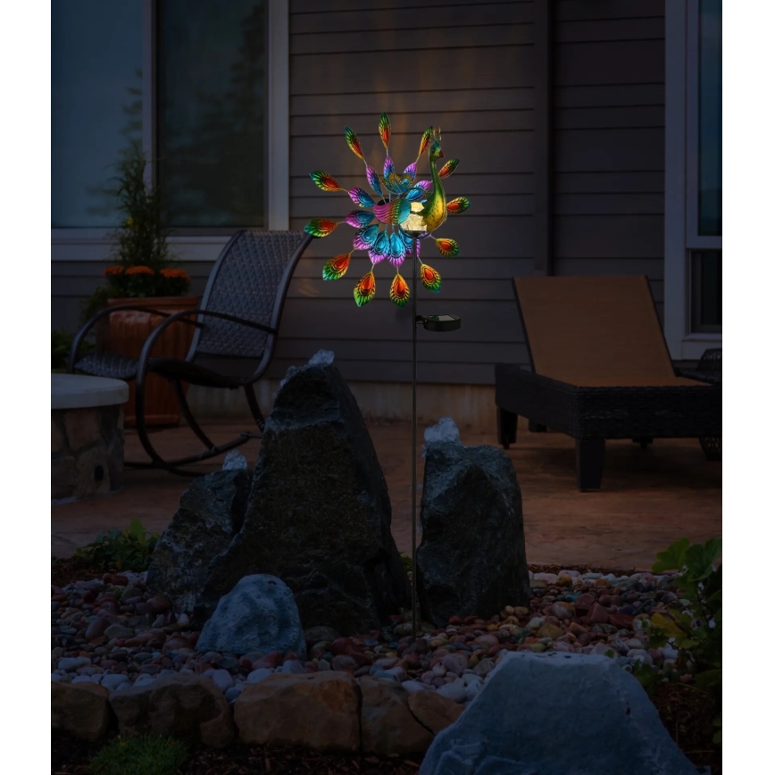 Globo - LED Solar koriste LED/0,06W/3V IP44 riikinkukko