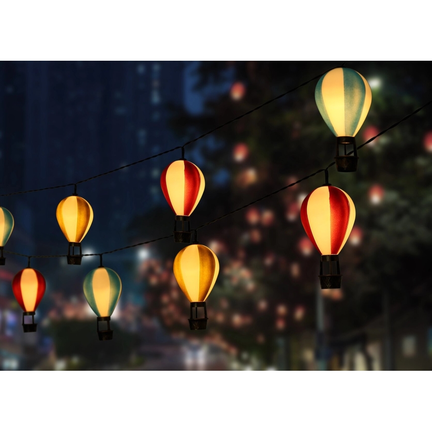 Globo - LED-aurinkoketju 9xLED/0,06W/3V 390 cm IP44