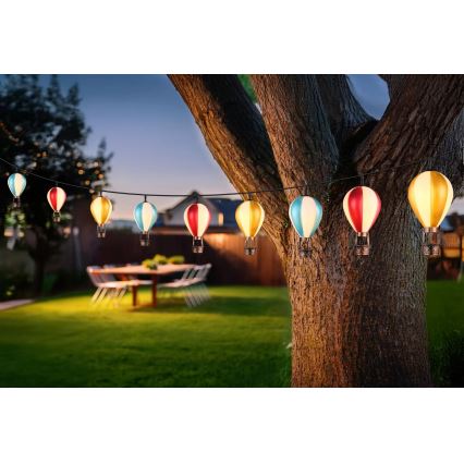 Globo - LED-aurinkoketju 9xLED/0,06W/3V 390 cm IP44
