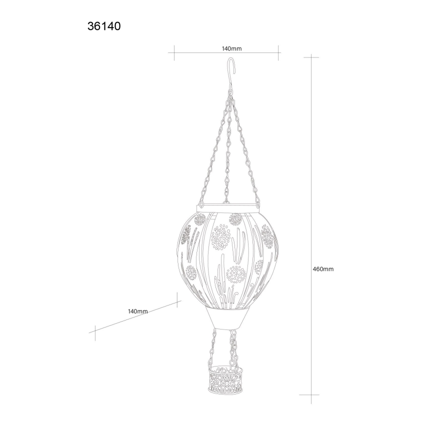 Globo - LED Riipus aurinkokennokoriste 12xLED/0,02W/3V IP44 Lentävä ilmapallo