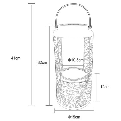 Globo - LED-aurinkovalaistus LED/0,06W/3V 3000K IP44
