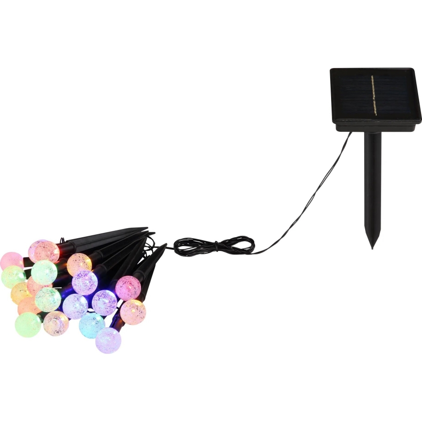 Globo - LED RGB Solar ketju 20xLED/0,06W/3V 770 cm IP44