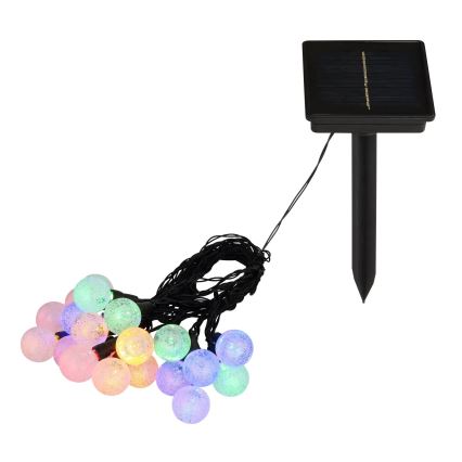 Globo - LED RGB Solar ketju 20xLED/0,06W/3V 770 cm IP44