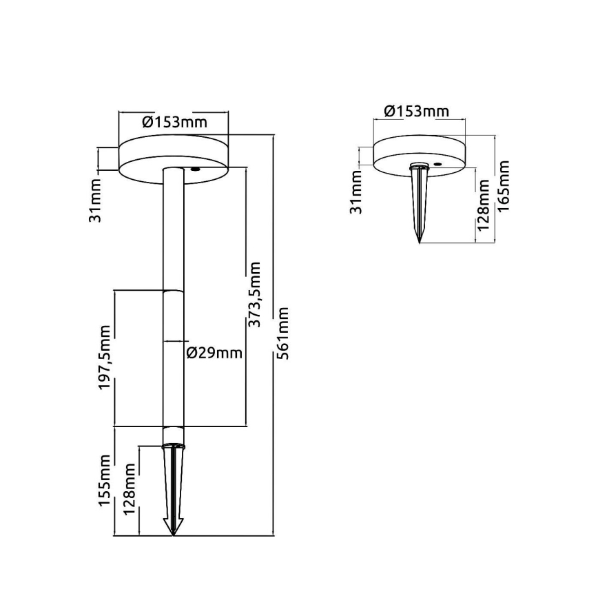Globo - LED Himmennettävä aurinkovalo LED/0,2W/3,2V 3000K IP44