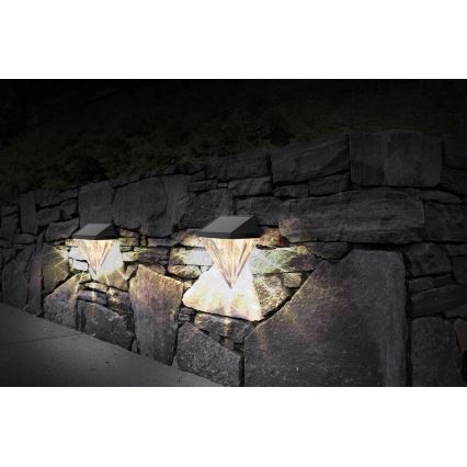 Globo - SETTI 2x LED-seinäaurinkovalaisin LED/0,5W/3V IP44