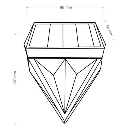 Globo - SETTI 2x LED-seinäaurinkovalaisin LED/0,5W/3V IP44
