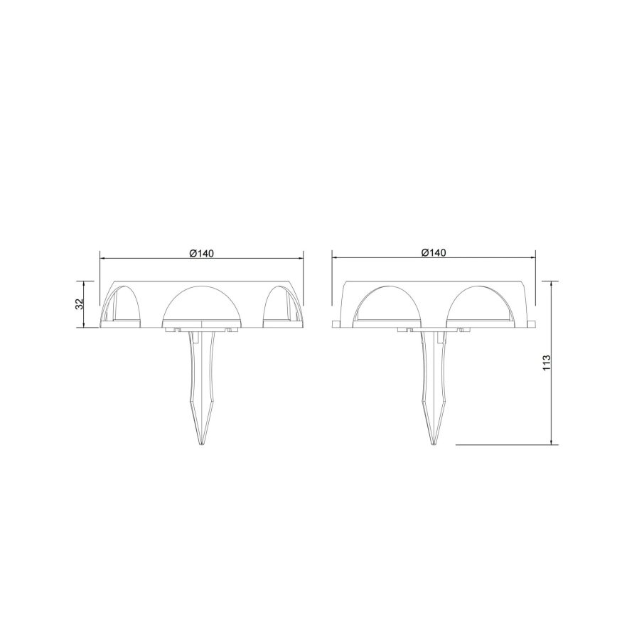 Globo - LED-aurinkovalaistus LED/1,2W/3V IP65