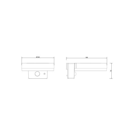 Globo - LED aurinkokennovalo anturilla LED/6W/3,7V IP44