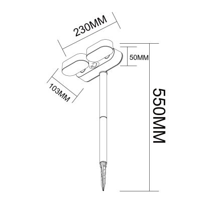 Globo - LED-aurinkolamppu anturilla LED/7,2W/3V IP44