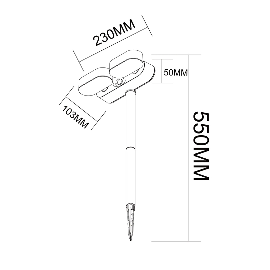 Globo - LED-aurinkolamppu anturilla LED/7,2W/3V IP44