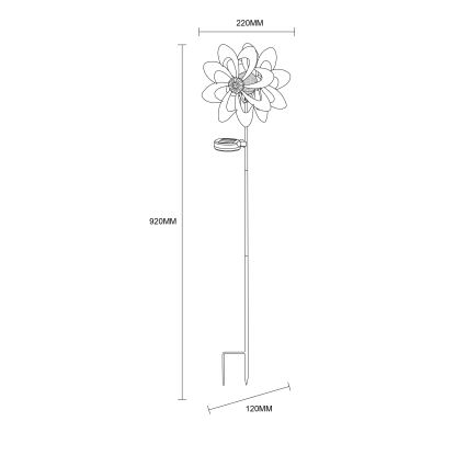 Globo - LED Solar koriste LED/0,06W/3,2V IP44