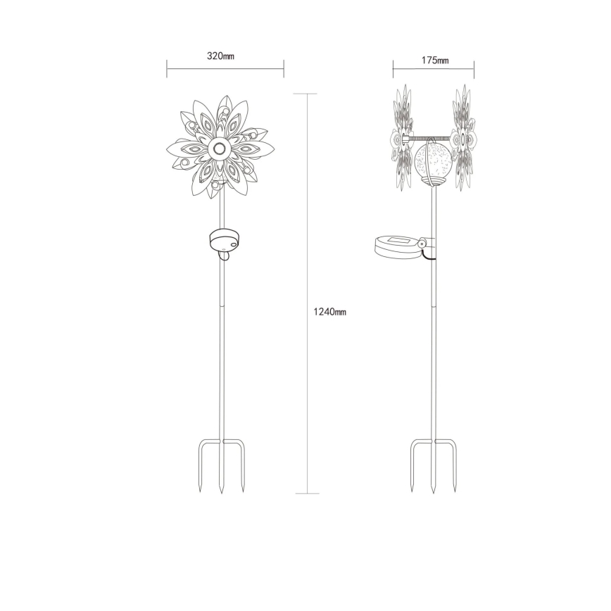 Globo - LED Solar koriste LED/0,02W/3V IP44