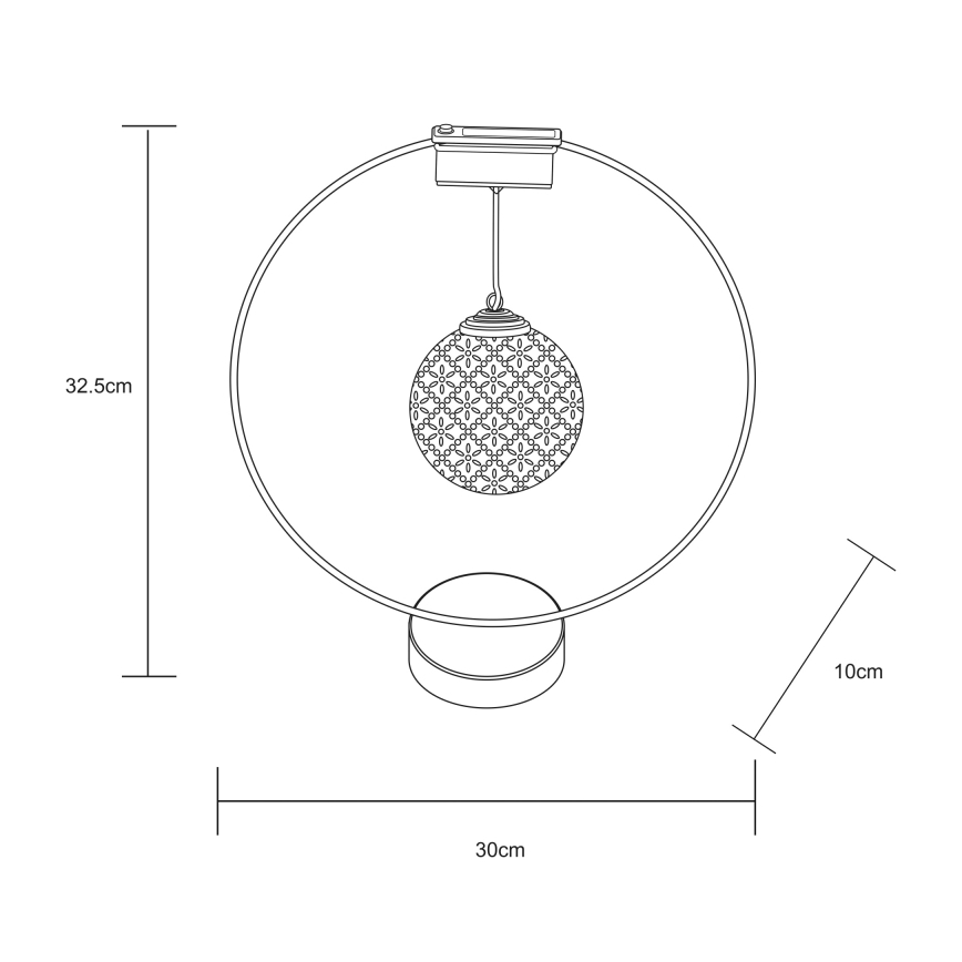 Globo - LED-aurinkovalaistus LED/0,06W/1,2V hopea IP44
