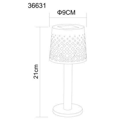 Globo - LED-aurinkovalaistus LED/0,06W/3,2V 3000K IP44 musta
