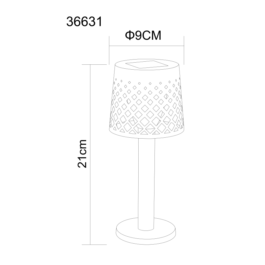 Globo - LED-aurinkovalaistus LED/0,06W/3,2V 3000K IP44 musta