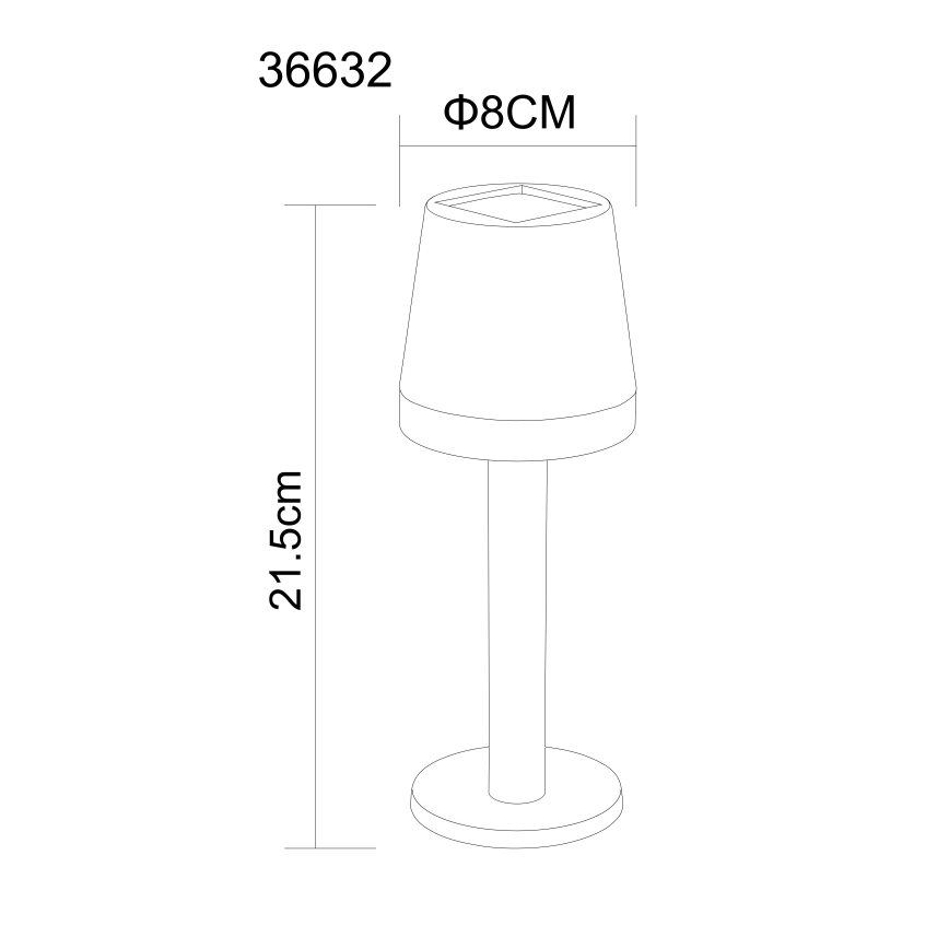 Globo - LED-aurinkovalaistus LED/0,5W/3,2V 3000K IP44 musta