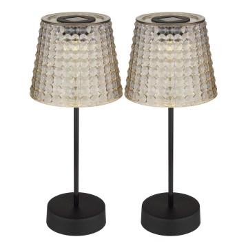 Globo 36634-2S - SETTI 2x LED-aurinkovalaistus SOLAR LED/0,06W/3V IP44 harmaa