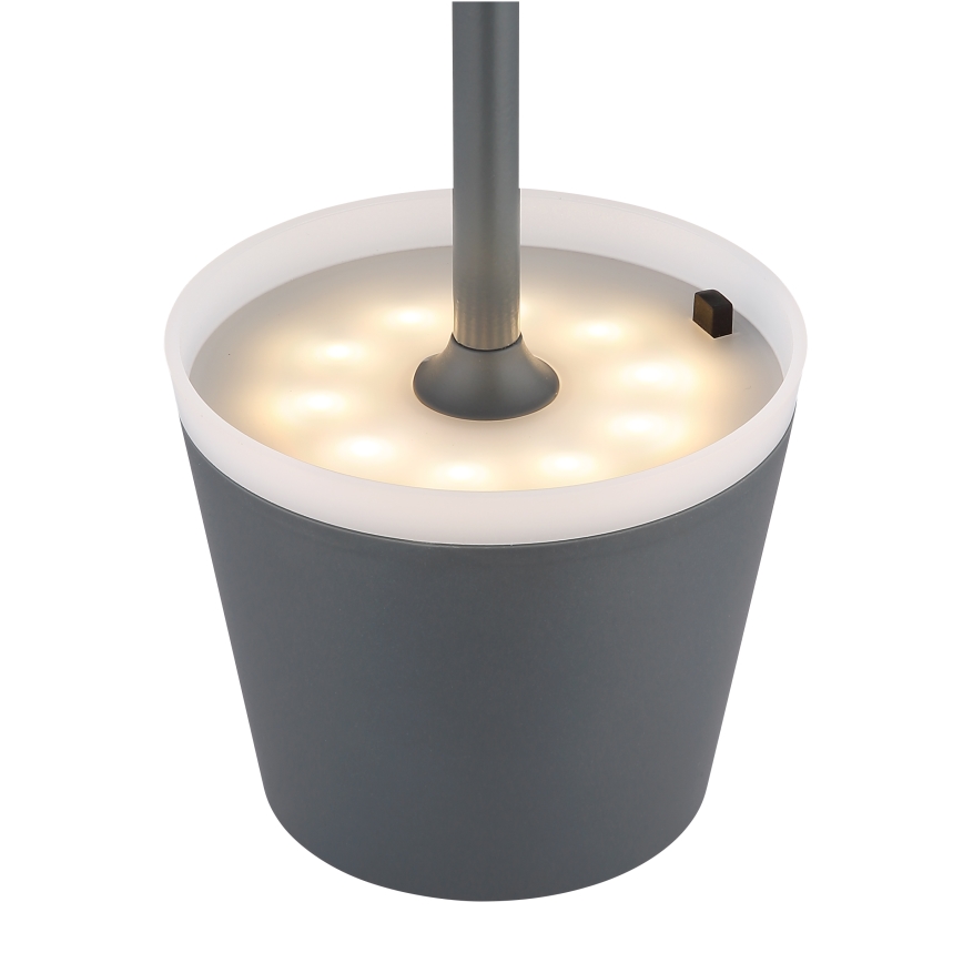 Globo - LED-aurinkovalaistus LED/0,6W/3V 3000K IP44 antrasiitti