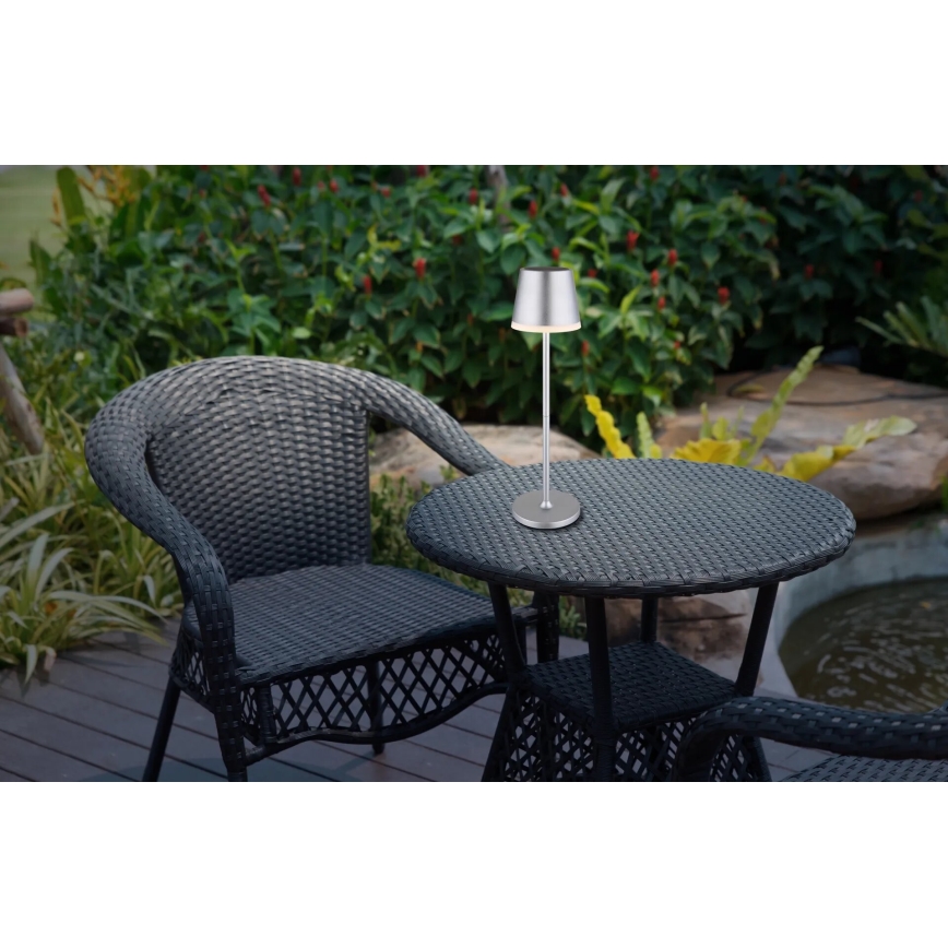 Globo - LED-aurinkovalaistus LED/0,6W/3V 3000K IP44 mattakromi