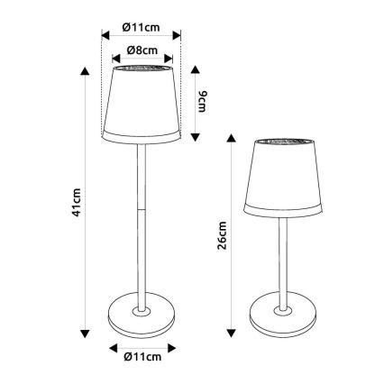 Globo - LED-aurinkovalaistus LED/0,6W/3V 3000K IP44 mattakromi