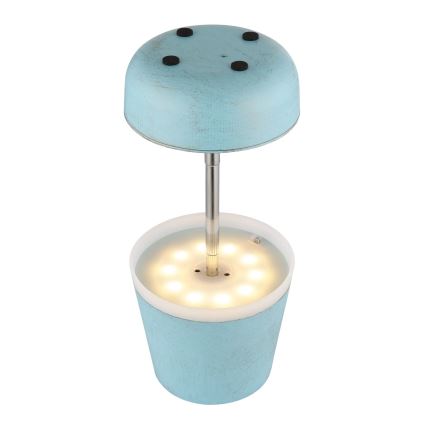 Globo - LED-aurinkolamppu 10xLED/0,06W/3V IP44 sininen