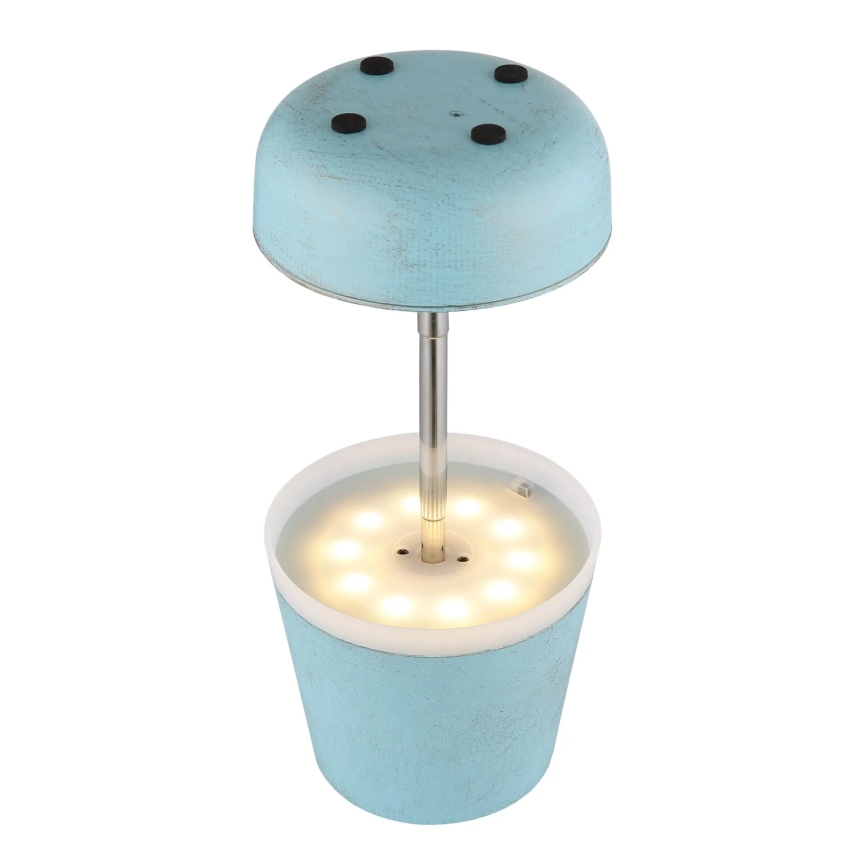Globo - LED-aurinkolamppu 10xLED/0,06W/3V IP44 sininen