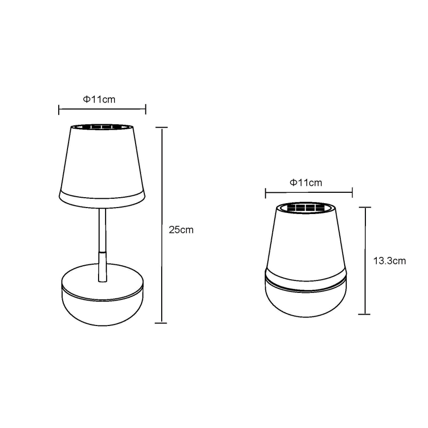 Globo - LED-aurinkolamppu 10xLED/0,06W/3V IP44 musta