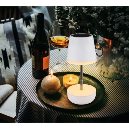 Globo - LED-aurinkolamppu 10xLED/0,06W/3V IP44 valkoinen