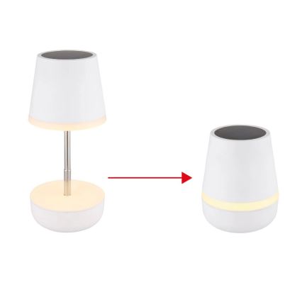 Globo - LED-aurinkolamppu 10xLED/0,06W/3V IP44 valkoinen