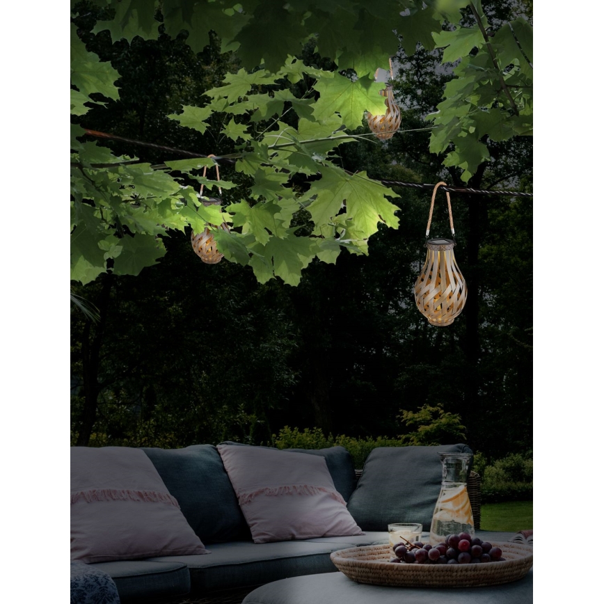Globo - LED aurinkovalo LED/0,06W/3V IP44 bambu