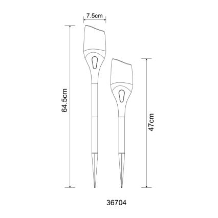 Globo - LED-aurinkovalaistus LED/2,4W/3V 1600K IP44