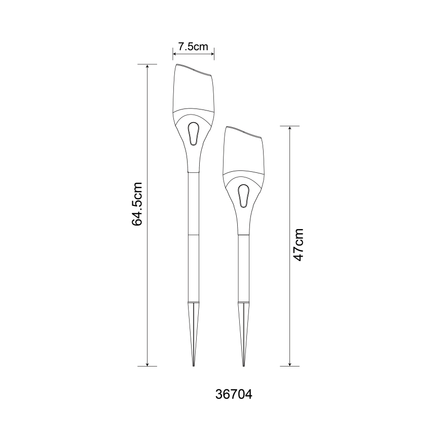 Globo - LED-aurinkovalaistus LED/2,4W/3V 1600K IP44