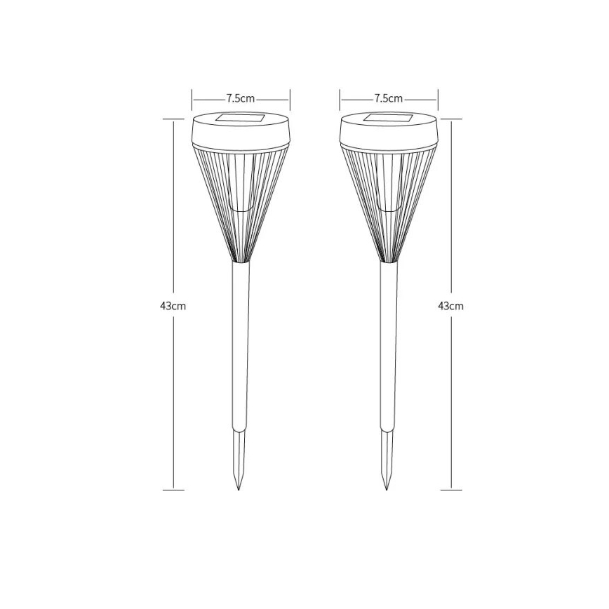 Globo - SETTI 2x LED-aurinkovalaistus LED/0,1W/1,2V IP44