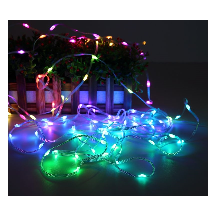 Globo - LED-RGB-nauha 100xLED/0,06W/5V 10 m 27 toiminnot